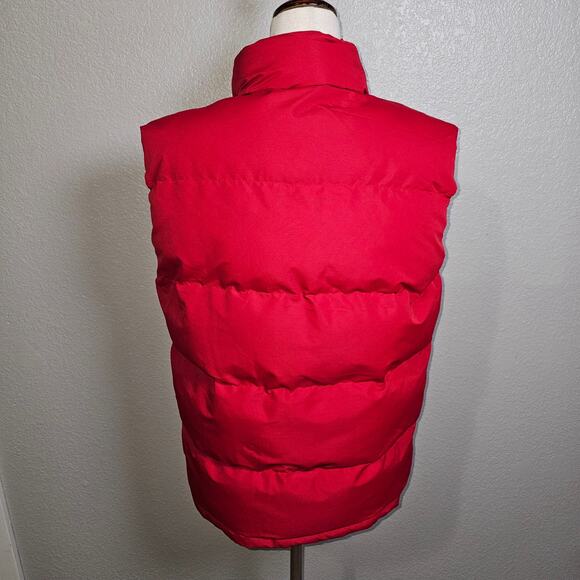 US Polo Assn Men's Red Puffer Vest Y2K Zip Up Men's Size Small PTP 22 Length26 - Picture 3 of 9